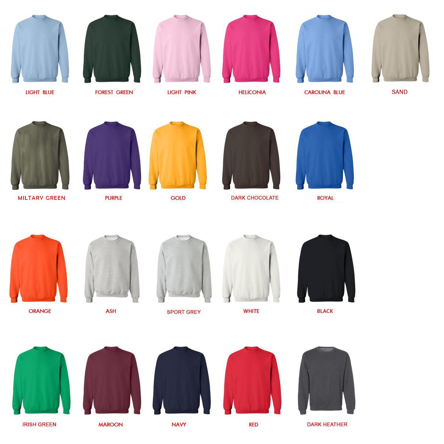 sweatshirt color chart - Call Of The Night Store