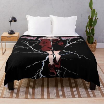 Call Of The Night Nazuna Red Throw Blanket