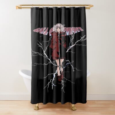 Call Of The Night Nazuna Red Shower Curtain