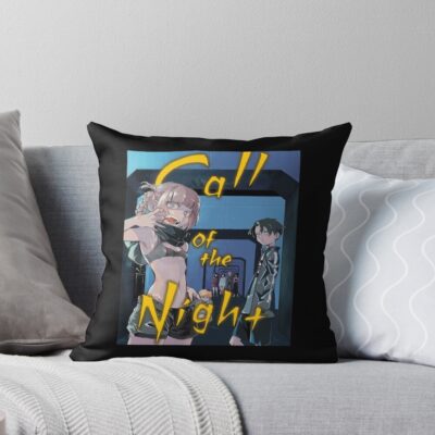 Call Of The Night Manga Poster Throw Pillow